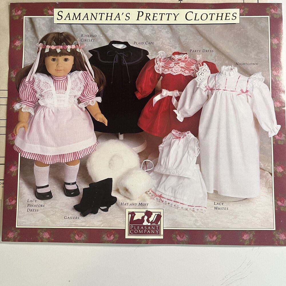 American Girl Pleasant Company 18in Samantha’s 'Pretty Clothes' Sewing Patterns